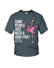 Flamingo high-five Youth T-Shirt tile