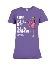 Flamingo high-five Premium Fit Ladies Tee tile