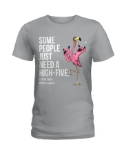 Flamingo high-five Ladies T-Shirt tile