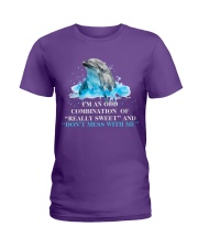 Dolphin i am a odd dolphin lovers Ladies T-Shirt tile