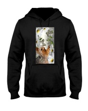Yorkshire terrier daisy and butterfly Hooded Sweatshirt tile