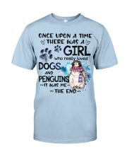 Penguin and dog it was me the end penguin lovers Classic T-Shirt tile