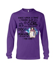 Penguin and dog it was me the end penguin lovers Long Sleeve Tee tile