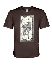 Goat cute icon goat lovers V-Neck T-Shirt tile