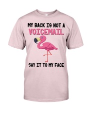 Flamingo say it to my face birds lovers Premium Fit Mens Tee tile