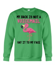 Flamingo say it to my face birds lovers Crewneck Sweatshirt tile