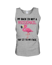 Flamingo say it to my face birds lovers Unisex Tank tile