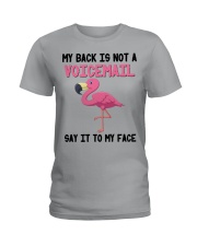 Flamingo say it to my face birds lovers Ladies T-Shirt tile