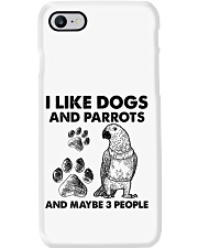 Parrot and dog three people bird lover dog mom Phone Case tile