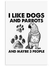Parrot and dog three people bird lover dog mom Vertical Poster tile