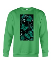 Butterfly green pattern insects bugs lover Crewneck Sweatshirt tile