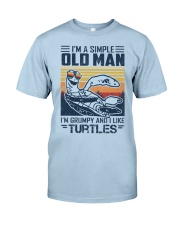 Turtles a simple old man turtle lovers Classic T-Shirt tile