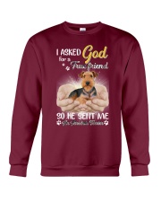 God send me a Airedale Terrier gift for you Crewneck Sweatshirt tile