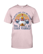 Chicken a little go chicken lovers Premium Fit Mens Tee tile