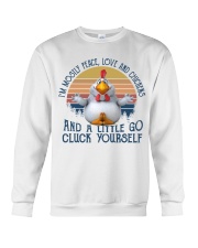 Chicken a little go chicken lovers Crewneck Sweatshirt front