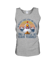 Chicken a little go chicken lovers Unisex Tank tile