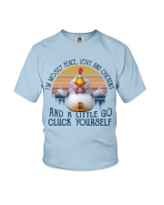 Chicken a little go chicken lovers Youth T-Shirt tile