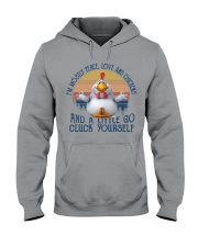 Chicken a little go chicken lovers Hooded Sweatshirt tile