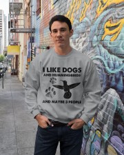 Hummingbird and dog three people bird lover Crewneck Sweatshirt lifestyle-unisex-sweatshirt-front-2