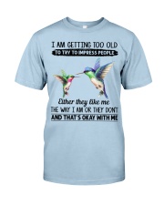 Hummingbird getting too old bird lover Classic T-Shirt tile