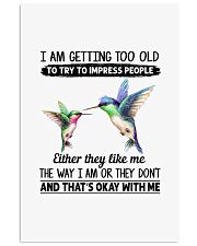 Hummingbird getting too old bird lover Vertical Poster tile