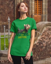 Yorkshire terrier if you are lucky dog mom Classic T-Shirt apparel-classic-tshirt-lifestyle-06
