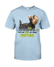 Yorkshire terrier if you are lucky dog mom Classic T-Shirt tile