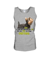 Yorkshire terrier if you are lucky dog mom Unisex Tank tile