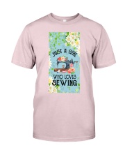 Sewing A girl who loves Gift for you Premium Fit Mens Tee tile