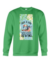 Sewing A girl who loves Gift for you Crewneck Sweatshirt tile