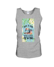 Sewing A girl who loves Gift for you Unisex Tank tile