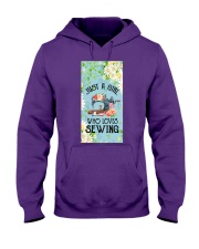 Sewing A girl who loves Gift for you Hooded Sweatshirt tile