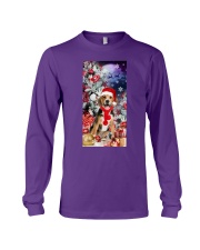 Beagle and Christmas gift box gift for dog lovers Long Sleeve Tee tile