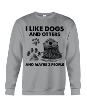 Otter and dog three people Crewneck Sweatshirt front