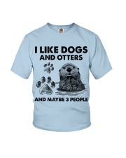 Otter and dog three people Youth T-Shirt tile