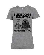 Otter and dog three people Premium Fit Ladies Tee tile