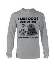 Otter and dog three people Long Sleeve Tee tile