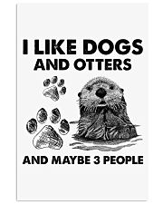 Otter and dog three people Vertical Poster tile