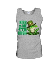Frog kiss me i am irish frog lover Unisex Tank tile