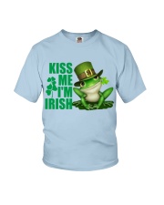 Frog kiss me i am irish frog lover Youth T-Shirt tile