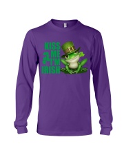 Frog kiss me i am irish frog lover Long Sleeve Tee tile
