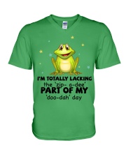 Frog i am totally frog lover V-Neck T-Shirt tile