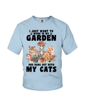 Cat work in my garden cat moms Youth T-Shirt tile
