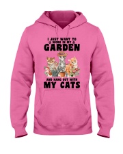 Cat work in my garden cat moms Hooded Sweatshirt tile