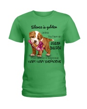 Bulldog Silence is very suspicious Gift for you Ladies T-Shirt tile