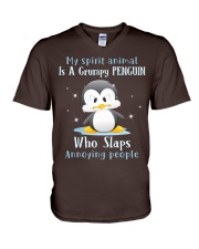 Penguin annoying people penguin lover V-Neck T-Shirt tile