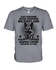 German Shepherd Nothing to fear Gift for you V-Neck T-Shirt tile
