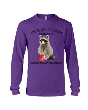 Raccoons And Coffee make me happy Gift for you Long Sleeve Tee tile