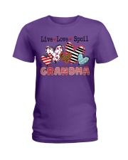 Grandma live love spoil Ladies T-Shirt tile