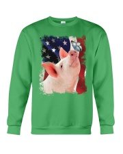 Pig butterfly on nose pig lovers Crewneck Sweatshirt tile
